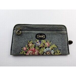 Feiler Germany Floral Zipper Full Size Long Wallet